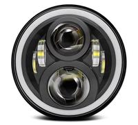 BeiZhengbhD Headlight Assembly Motorcycle Headlight Led White DRL Refit Round Light For CB400 For CB500 For CB1300 For Hornet 250 600 900 For VTEC400 For VTR250 For CB250(Black)