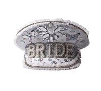 Bejeweled Crystal Captain Hat Sailor Hat For Bachelorette Party Sergeant Versatile For Club Stage Bedazzled