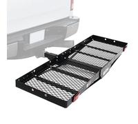 BEJONI 60" L x 20" W Tray Hitch Cargo Carrier, 750 Lbs Capacity Cargo Carrier Hitch Mount for 2" Hitch Receiver, Foldable Cargo Basket for SUV, Truck, Car, Trailer, RV