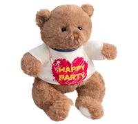BEJOY Teddy Bear, Cute Soft Teddies with HAPPY PARTY Shirt, Small Cuddly Plush Toy Stuffed Animals, Gift for Kids & Friends