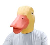 BEJOYFMY Duck Head Masks with Open Mouth, Cute Latex Bird Face Masks for Carnival Raves Adults Cosplay Party Props