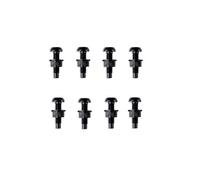 BEK-FIX 8 Black Plastic Number Plate Screws & 8 Black Nuts Bolts Fixings Fittings Fixers