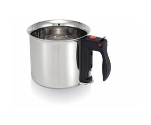 BEKA 12040154 Cookware Bain Marie Double-Walled Pot with Water Level Indicator, 16 cm, Stainless Steel, 1.7 liters, INOX