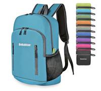 Bekahizar 20L Ultra Lightweight Backpack Foldable Hiking Daypack Rucksack Water Resistant Travel Day Bag for Men Women Kids Outdoor Camping Mountaineering Walking Cycling Climbing (Blue)