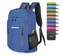 Bekahizar 20L Ultra Lightweight Backpack Foldable Hiking Daypack Rucksack Water Resistant Travel Day Bag for Men Women Kids Outdoor Camping Mountaineering Walking Cycling Climbing (Dark Blue)