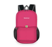 Bekahizar Small Rucksack 15L Packable Backpack Hiking Daypack Foldable Day Bag For Men Women Teens Travel Camping City Walking Mountaineering Climbing (Rose Red)