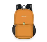 Bekahizar Small Rucksack 15L Packable Backpack Hiking Daypack Foldable Day Bag For Men Women Teens Travel Camping City Walking Mountaineering Climbing (Orange)