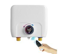 Bekasa Under Sink Water Heater,6500W Instant Water Heater Electric Tankless with LED Screen, 220V 3-4s Heating Mini Electric Water Heater for Sink,30-55℃ Adjustable Temp for Kitchen, Bathroom