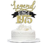 Bekaterea Legend Since 1975 Cake Topper，50th birthday happy birthday cake topper ，Funny 50 and Fabulous Decoration，men and women cheer 50 years old Birthday Party Decorations Supplies
