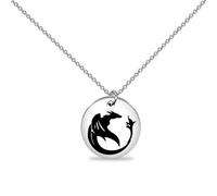 BEKECH Dragon Merch Fourth Wing Inspired Fourth Wing Series Book Gifts Dragon Rider Jewelry for Women Necklace, Stainless Steel, stainless steel