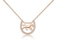 BEKECH Horseshoe Pendant Necklace Equestrian Pendant Horse Lover Gift Western Jewelry For Women Cowgirl Horseshoe Necklace, One Size, Copper, No Gemstone