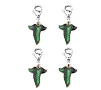 BEKECH Movie Inspired Gifts 4pcs Elven Green Tree Leaf Pendant Clip on Charm Zipper Pull Charms for Purse Handbag Jewelry, OneSize, Metal, No Gemstone