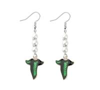 BEKECH Movie Inspired Gifts Elven Green Tree Leaf Dangle Earring Costume Jewelry Cosplay Drop Dangling Earring for Fans, OneSize, Metal, No Gemstone