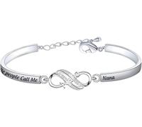 BEKECH Nana Jewelry Gifts My Favorite People Call Me Nana Bar Bracelet Gift for Nani Nonna Grandma, OneSize, Copper, no gemstone