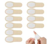 Bekecidi 10Pcs Castor Oil Pack for Fingers Soft Cotton Castor Oil Wrap Finger Wrap Reusable Castor Oil Pads for Relaxing, 4.13x1.57 Inch
