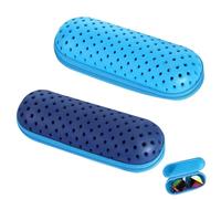 Bekecidi 2 PCS Swim Goggles Case, Breathable Goggle Protective Box with Drain Hole Zipper, Portable EVA Eyeglass Sunglasse Swimming Goggles Case, Men Women Swimming Accessories