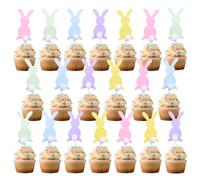 Bekecidi 20pc Easter Cupcake Toppers - Exquisite Rabbit Themed Party Decorations, Unforgettable Holiday Magic