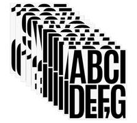 Bekecidi 5 Inch Vinyl Letters Stickers Large, 12 Sheets Self Adhesive Letters Stick on Letters Number Stickers, Waterproof Black Alphabet Stickers for Sign Poster Window Mailboxes Truck Car