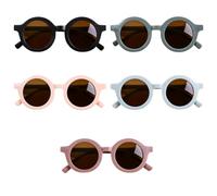 Bekecidi 5 Pcs Kids Sunglasses, Round Sunglasses Fashion Colorful Sunglasses UV 400 Glasses Photo Props Classic Retro Sunglasses for Girls Boys Toddlers Children Age 1-8