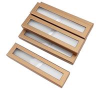 Bekecidi 6 Pieces Pen Gift Box Single Pen Gift Box with Cushion Pencil Boxes Empty Case for Business Birthday Souvenir Supplies (Gold)