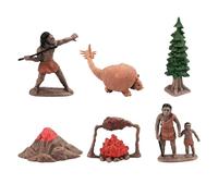 Bekecidi 6 Pieces Primitive Human Models Caveman Figures Emulation Primitive Model Human Evolution Model Caveman Toys for Kids and Adults Science Educational Play