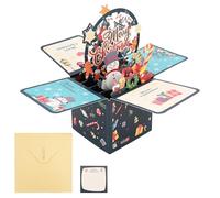 Bekecidi Christmas 3D Pop Up Card, Snowman Greeting Card Stereo Box Holiday Cards for Christmas New year Birthday Festival Decorations