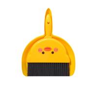 Bekecidi Mini Dustpan and Brush Set, Portable Dust Pan and Brush, Small Broom and Dustpan Set Cleaning Brush and Dustpan for Table Desktop Home Car Office Supplies (Yellow)