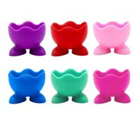 Bekecidi Silicone Egg Cups Set, 6pcs Colorful Egg Cups Egg Cups Stand Eggs Dipping Holder Stand Chicken Egg Cups for Kitchen Boiled Eggs Breakfast, 6 Colors