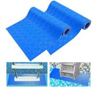 Bekeify 2 Rolls 23×90 cm Swimming Pool Ladder Mat Swimming Pool Stair Safety Pad with Non-Slip Texture Anti-skidding Step Pad for Above Ground and Inground Pool Swimming Pool Ladder Pad Protective