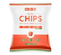 BeKeto Chips 30g - Fresh Red Pepper - Low Carb, High Protein Crisps - Keto Friendly, Gluten Free, No Added Sugar