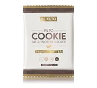 BeKeto Cookie 50g - Peanut Butter - Gluten Free, Low Carb, High Protein - Keto Friendly, No Added Sugar - Soft Baked Diet Snack High Quality Fat Source