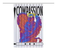 BEKGZYXWM 46.85x70.87Inch（119x180cm） Quick-Install Hookless Shower Curtain, Opaque, Heat-Resistant Polyester - Shower Curtain No Hooks, Curtain ShowerStone Statue - Angel - Compassion - T-shirt