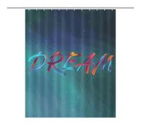 BEKGZYXWM 56.30x70.87Inch(143x180cm) Quick-Install Hookless Shower Curtain, Opaque, Heat-Resistant Polyester - Shower Curtain No Hooks, Curtain ShowerDream-Color-Technology-Aurora-T-shirt-Sweatshirt