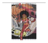 BEKGZYXWM Battle Heroines, Planes And Cars, Artillery, AnimationFloor-Length Extra Long Shower Curtain 46.85x70.87Inch（119x180cm）, Weighted Hem, Splash Guard - Curtain Fabric