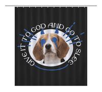 BEKGZYXWM Dog - Doodle - Launch - T-shirtLarge Size Shower Curtain 64.17x70.87Inch(163x180cm), Opaque Privacy, 12 C-Shaped Hooks - Large Shower Curtain