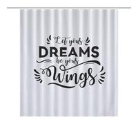 BEKGZYXWM Dream-Black-T-shirt-SweatshirtDurable Heavy Duty Shower Curtain, Thick Polyester, Rustproof Grommets, Weighted Hem - Weighted Shower Curtains, Bath Curtains Shower64.17x70.87Inch(163x180cm)