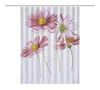 BEKGZYXWM Fleurs Des Cosmos DessinFloor-Length Extra Long Shower Curtain 53.54x70.87Inch（136x180cm）, Weighted Hem, Splash Guard - Curtain Fabric