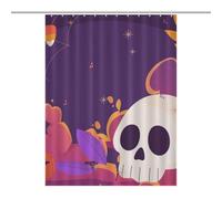 BEKGZYXWM God's Eyes, Skull, Teeth, TerrorLarge Size Shower Curtain 53.54x70.87Inch（136x180cm）, Opaque Privacy, 12 C-Shaped Hooks - Large Shower Curtain