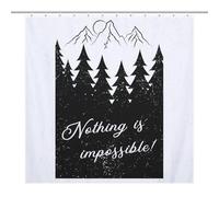 BEKGZYXWM Nothing Is Imposible T-shirtDurable Heavy Duty Shower Curtain, Thick Polyester, Rustproof Grommets, Weighted Hem - Weighted Shower Curtains, Bath Curtains Shower69.69x70.87Inch(177x180cm)