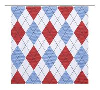 BEKGZYXWM Red Blue Diamond BackgroundLarge Size Shower Curtain 69.69x70.87Inch(177x180cm), Opaque Privacy, 12 C-Shaped Hooks - Large Shower Curtain