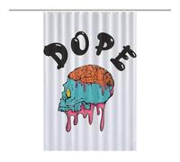 BEKGZYXWM Skull Dope T-shirtFloor-Length Extra Long Shower Curtain 46.85x70.87Inch(119x180cm), Weighted Hem, Splash Guard - Curtain Fabric