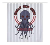 BEKGZYXWM Skull Octopus Great Old Ones Cthulhu PurpleFloor-Length Extra Long Shower Curtain 64.17x70.87Inch（163x180cm）, Weighted Hem, Splash Guard - Curtain Fabric