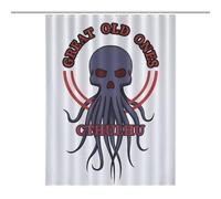 BEKGZYXWM Skull Octopus Great Old Ones Cthulhu PurpleLarge Size Shower Curtain 53.54x70.87Inch（136x180cm）, Opaque Privacy, 12 C-Shaped Hooks - Large Shower Curtain