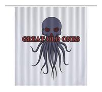 BEKGZYXWM Skull Octopus Great Old Ones CthulhuFloor-Length Extra Long Shower Curtain 64.17x70.87Inch（163x180cm）, Weighted Hem, Splash Guard - Curtain Fabric