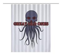 BEKGZYXWM Skull Octopus Great Old Ones CthulhuLarge Size Shower Curtain 56.30x70.87Inch（143x180cm）, Opaque Privacy, 12 C-Shaped Hooks - Large Shower Curtain