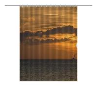 BEKGZYXWM Sunset over The SeaLarge Size Shower Curtain 53.54x70.87Inch（136x180cm）, Opaque Privacy, 12 C-Shaped Hooks - Large Shower Curtain