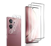 Bekiikoo Screen Protector for Vivo V29 5G, for Tempered Glass Screen Protector Pack of 2 and Camera Protection 2 Pieces, Ultra HD Clear Protective Glass, 9H Hardness Tempered Glass, Shockproof