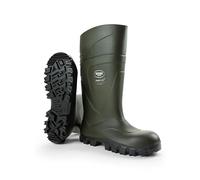 Sturdy Safety Boots for Men and Women Without Steel Toecap and Sole, Non-Slip, Wide fit, Boots Agriculture, Resistant to Water, mud or detergents, Insulating up to - 30 Degrees, Green, UK 9 Mens Size