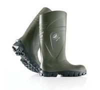 Robust Safety Boots for Men and Women with Steel Toecap and Steel Sole, Non-Slip, Wide fit, Boots Agriculture, Waterproof, Resistant to mud or detergents, up to - 30 Degrees, Green, UK 14 Mens Size