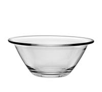 Bekinox Round Salad Bowl Transparent Glass 1 Pcs, Diameter 17 Cm